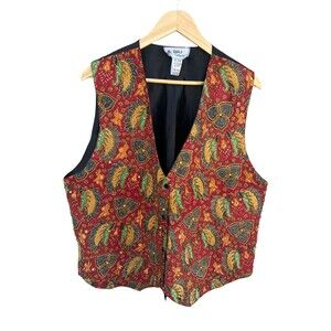 Bali Collection Women's Vintage Vest 100% Cotton One Size fits up to 2X
